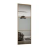 Linear Sliding Wardrobe Door 3 Panel Mirror With Oak Frame (W)610mm -Famous Furniture Store 12811776 1024843064297328