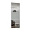 Linear Sliding Wardrobe Door 3 Panel Mirror With White Frame (W)914mm -Famous Furniture Store 12811818 1874843066129200