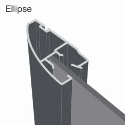 Ellipse Sliding Wardrobe Door 1 Panel Mirror With Aluminium Frame (W)610mm -Famous Furniture Store 12811825 1564986133747359