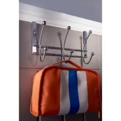 None Hat And Coat Over The Door Hanger - Chrome Plated - 3 Hooks -Famous Furniture Store 12834189 1654846174457970