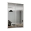 Shaker 2 Door Sliding Wardrobe Kit Mirror With White Frame (W)1449 X (H)2260mm 2 Shaker 2 Door Sliding Wardrobe Kit Mirror With White Frame (W)1449 X (H)2260mm -Famous Furniture Store 12835158 5214831948417275