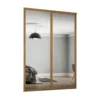 Shaker 2 Door Sliding Wardrobe Kit Mirror With Oak Frame (W)1145 X (H)2260mm -Famous Furniture Store 12835287 6614831967511090