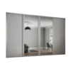 Shaker 4 Door Sliding Wardrobe Kit Cashmere Panel / Mirror (W)2290 X (H)2260mm -Famous Furniture Store 12835445 1554831960095627