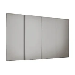 Classic 4 Door Sliding Wardrobe Kit Dove Grey Panel (W)2370 X (H)2260mm