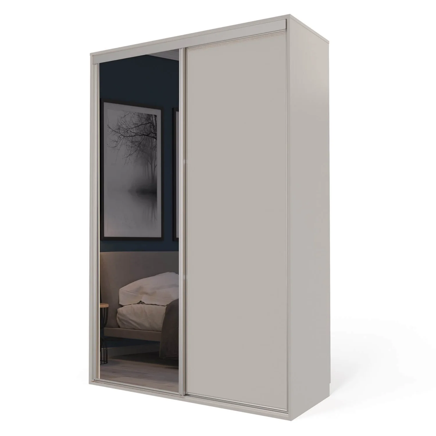 Cashmere Freestanding Sliding Wardrobe With Interiors (W)1220mm 3 Cashmere Freestanding Sliding Wardrobe With Interiors (W)1220mm