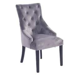 Annabelle Velvet Dining Chairs - Set Of 2 - Grey -Famous Furniture Store 12838750 1104904215103973