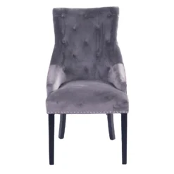 Annabelle Velvet Dining Chairs - Set Of 2 - Grey -Famous Furniture Store 12838750 1394980420025866