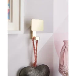 Square Back Hook - Brushed Brass 7 Square Back Hook - Brushed Brass -Famous Furniture Store 12839152 1444995166088883