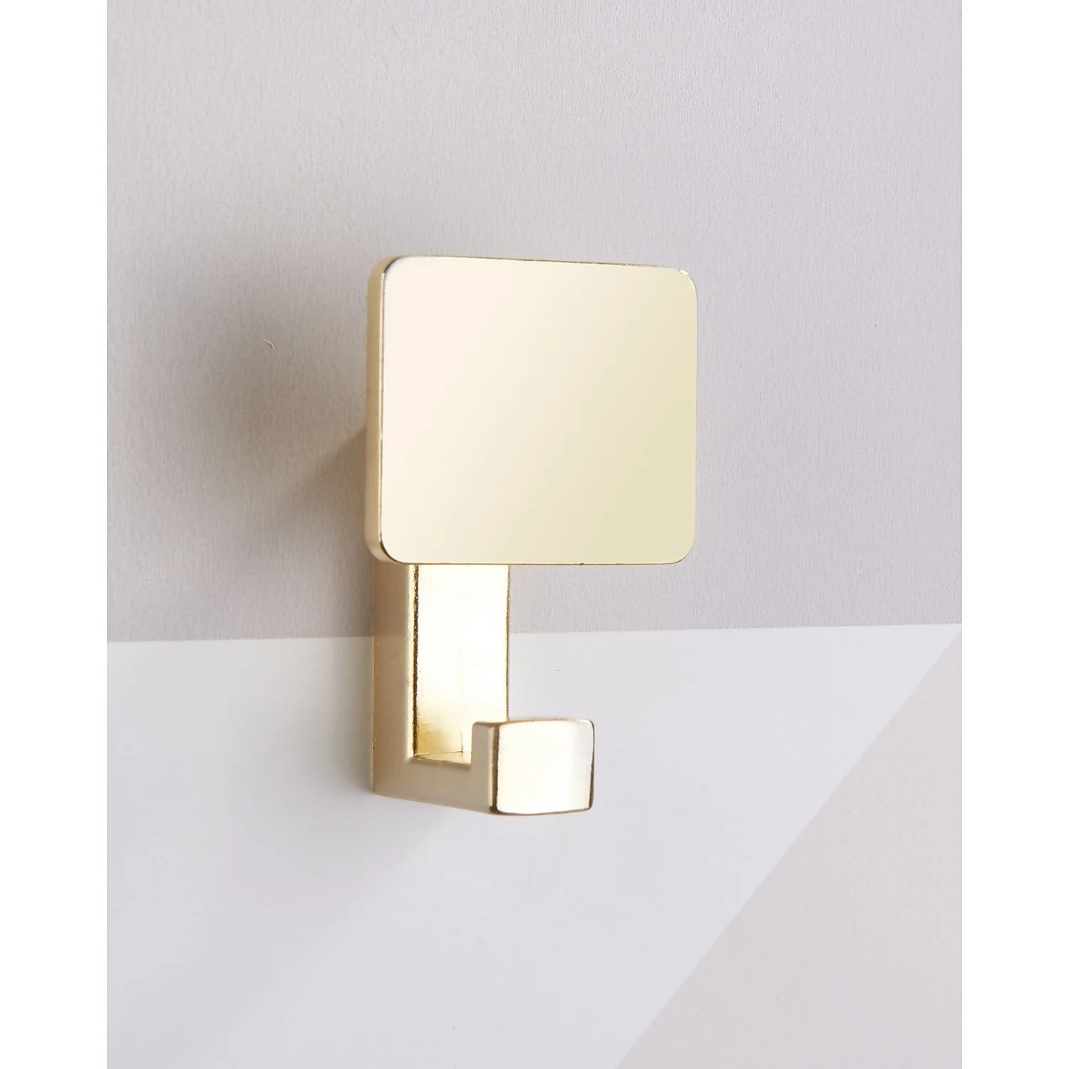 Square Back Hook - Brushed Brass 4 Square Back Hook - Brushed Brass - Image 2