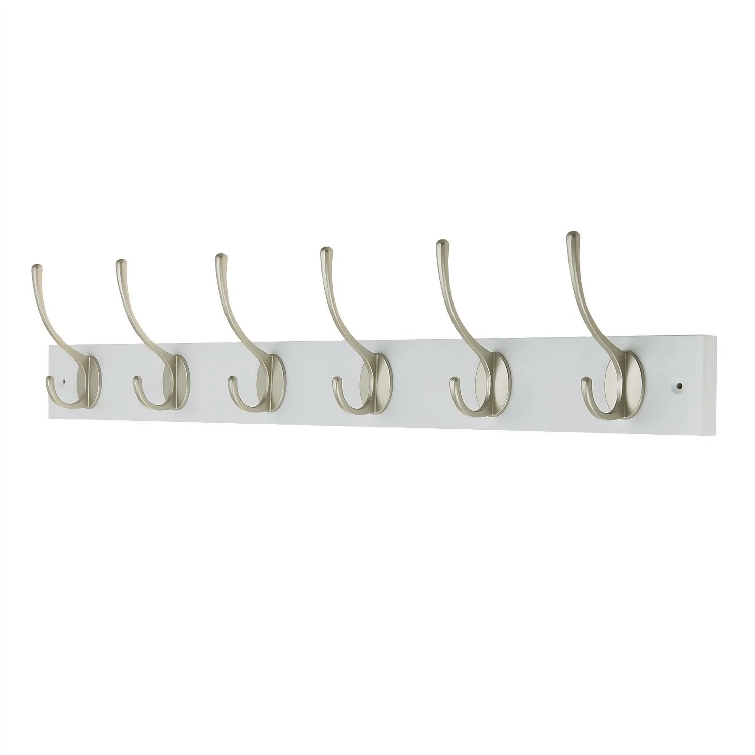 6 Victorian Satin Nickel Hooks On White Bloc Board 3 6 Victorian Satin Nickel Hooks On White Bloc Board