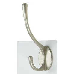 2 Victorian Satin Nickel Hooks On White Bloc Board -Famous Furniture Store 12839440 8354964414540103
