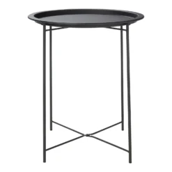 Metal Folding Side Table - Black -Famous Furniture Store 12879001 1374940538715869