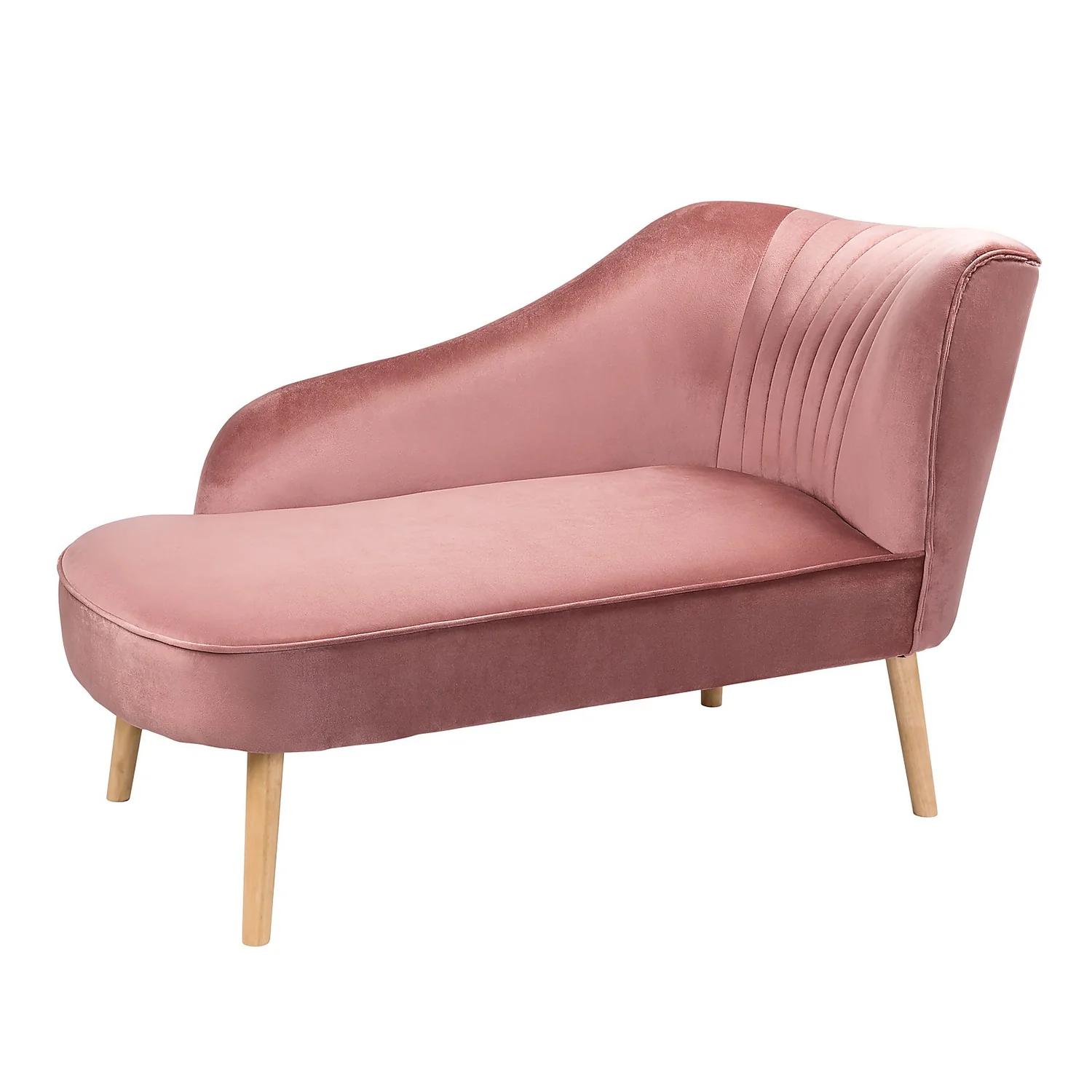 Lara Luxury Velvet Chaise Longue - Rose 3 Lara Luxury Velvet Chaise Longue - Rose
