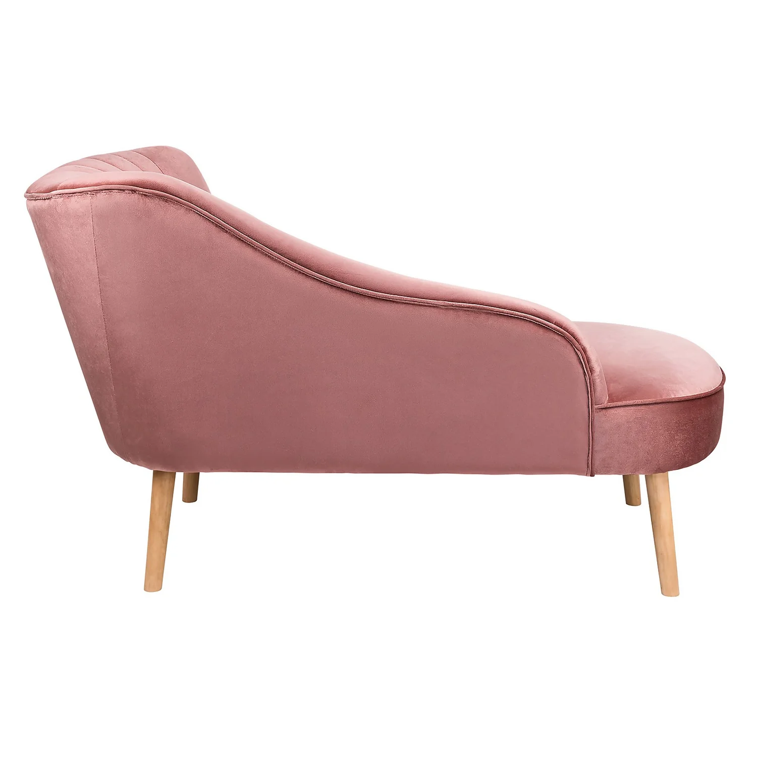Lara Luxury Velvet Chaise Longue - Rose 5 Lara Luxury Velvet Chaise Longue - Rose - Image 3