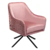 Pia Pleat Swivel Chair - Rose -Famous Furniture Store 12882869 1394887373266915