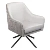 Pia Pleat Swivel Chair - Silver -Famous Furniture Store 12882871 7524887373032990