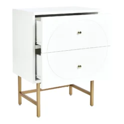 House Beautiful Taylor 2 Drawer Bedside Table - White -Famous Furniture Store 12886096 1354862228017314
