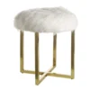 Mary Furry Stool - White -Famous Furniture Store 12887591 2024885834071621
