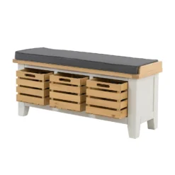 Ashstead Storage Bench - Oak & Ivory -Famous Furniture Store 12917106 1164897162726602