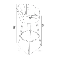 Sophia Bar Stool - Blush -Famous Furniture Store 12937423 2015009657824251