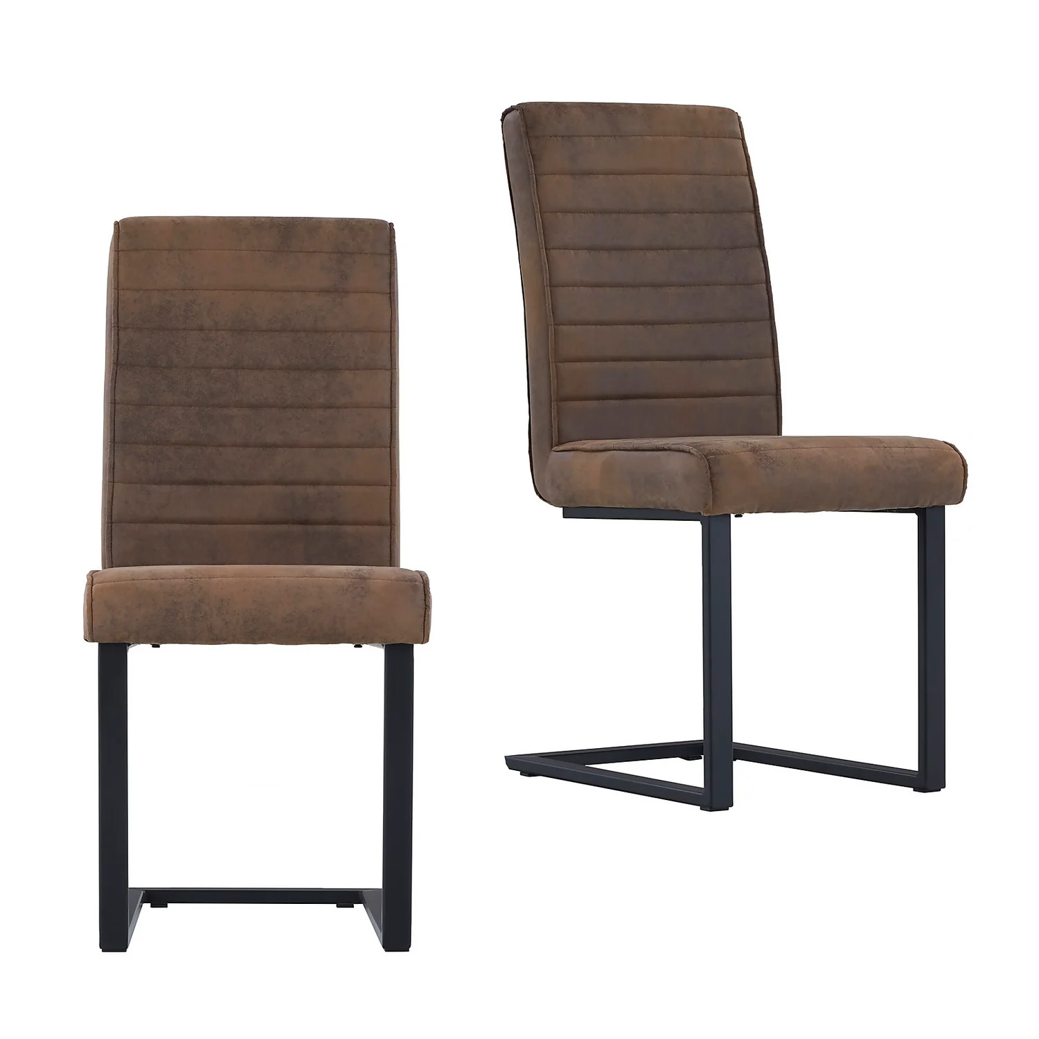 Ayden Cantilever Dining Chair - Set Of 2 - Tan 3 Ayden Cantilever Dining Chair - Set Of 2 - Tan