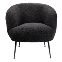 Tori Boucle Tub Chair - Black -Famous Furniture Store 13130400 2084919264914449