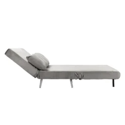 Freya Velvet Folding Sofa Bed - Grey -Famous Furniture Store 13222764 1794933444642950