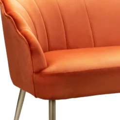 Sophia Scallop Occasional Sofa - Burnt Orange -Famous Furniture Store 13222766 1964920057693606