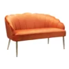 Sophia Scallop Occasional Sofa - Burnt Orange -Famous Furniture Store 13222766 2024920057521697