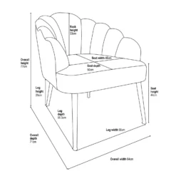 Sophia Scallop Occasional Chair - Burnt Orange -Famous Furniture Store 13222770 1135014368846132