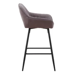 Archer Faux Leather Bar Stool - Elephant Grey -Famous Furniture Store 13222774 1894931413686564