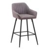 Archer Faux Leather Bar Stool - Elephant Grey -Famous Furniture Store 13222774 8574931413630059