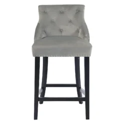 Annabelle Velvet Bar Stool - Grey 11 Annabelle Velvet Bar Stool - Grey -Famous Furniture Store 13223761 7994927306506681