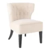 Sadie Velvet Accent Chair - Ivory -Famous Furniture Store 13223762 1024927511811543