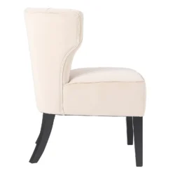 Sadie Velvet Accent Chair - Ivory -Famous Furniture Store 13223762 1734927512058890