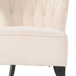 Sadie Velvet Accent Chair - Ivory -Famous Furniture Store 13223762 4404927512171000