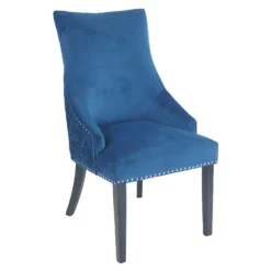 Annabelle Pleated Back Velvet Dining Chairs - Set Of 2 - Navy -Famous Furniture Store 13223766 6354926476878617