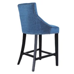 Annabelle Velvet Bar Stool - Navy -Famous Furniture Store 13223768 1204927306625088