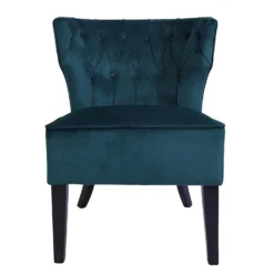 Sadie Velvet Accent Chair - Aegean Blue -Famous Furniture Store 13223769 3614958840618067