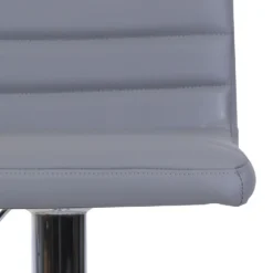 Chet Height Adjustable Faux Leather Bar Stool - Grey -Famous Furniture Store 13223770 1404927306650984