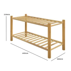 Living Elements 2 Tier Bamboo Shoe Rack -Famous Furniture Store 13231129 1384929069103455