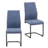 Skelby Cantilever Dining Chairs - Set Of 2 - Denim Blue -Famous Furniture Store 13244356 1194947967927962