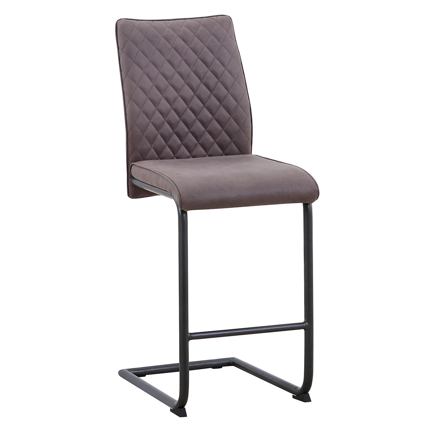 Skelby Faux Leather Bar Stool - Elephant Grey 2 Skelby Faux Leather Bar Stool - Elephant Grey
