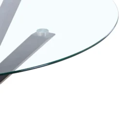 Ludlow Round Glass Dining Table - Charcoal -Famous Furniture Store 13244362 7104947243538518