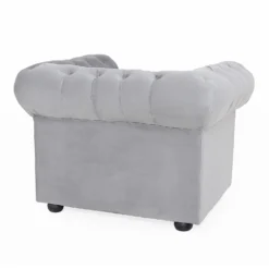 Chesterfield Velvet Armchair - Silver -Famous Furniture Store 13302342 2644961771184360