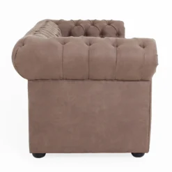 Chesterfield Faux Leather 3 Seater Sofa - Tan 14 Chesterfield Faux Leather 3 Seater Sofa - Tan -Famous Furniture Store 13514413 5844961771251422