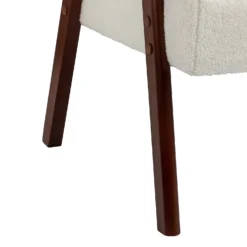 Alex Mid Century Boucle Armchair - Cream -Famous Furniture Store 13514415 1934964543400693