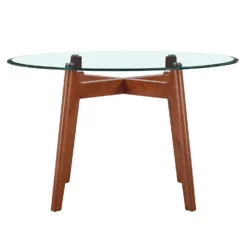 Baxter Glass & Oak Round Dining Table -Famous Furniture Store 13514421 2304963832099991
