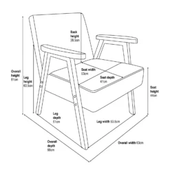 Alex Mid Century Armchair - Grey -Famous Furniture Store 13514422 9925061732552474
