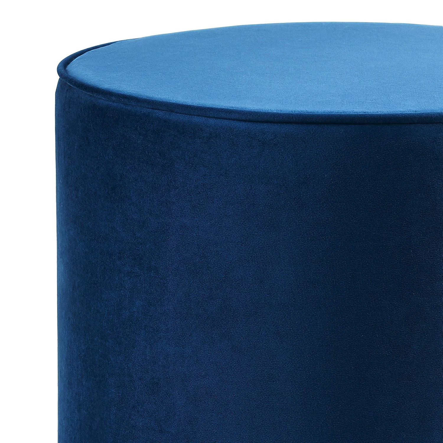 Pippa Round Pouffe - Blue 9 Pippa Round Pouffe - Blue - Image 7